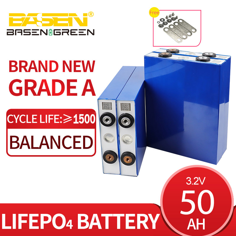 3.2V EVE 50Ah LiFePO4 Battery Rechargeable Cells Solar Energy System for Boats and RV Golf Cart